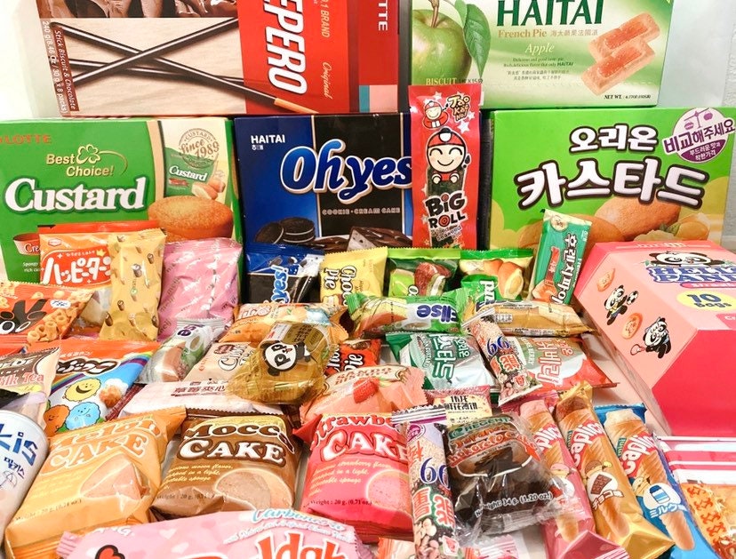Asian Snacks Box 60pcs  Japanese Korean Chinese Asian snacks