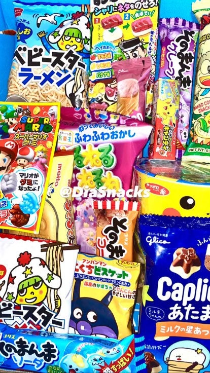 50pcs Exotic Japanese Asian Snack Box Dagashi Ramen Candy Box + Drinks Korean Snacks Mochi and Ramunes