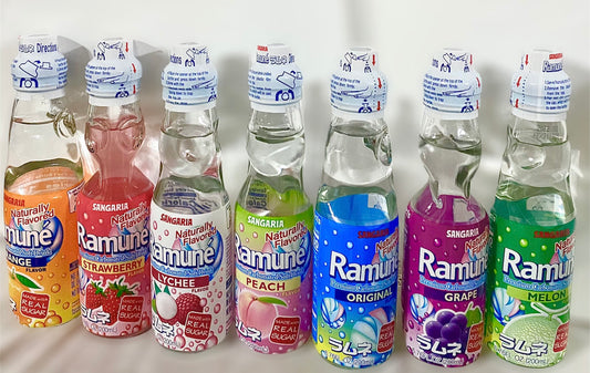 7-pack Japanese Ramune Variety pack, Japanese drinks