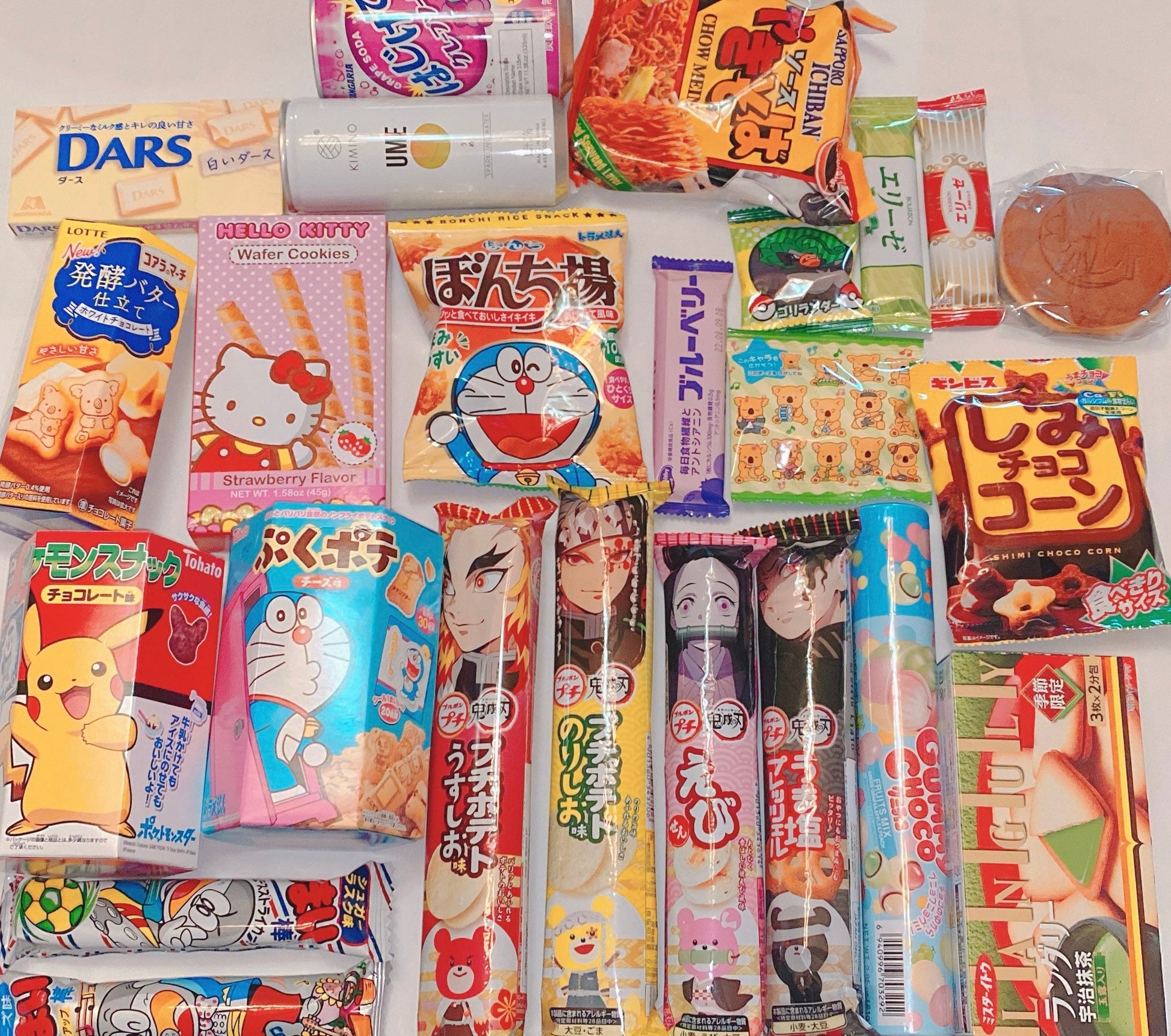 Exotic Japanese Snacks w/ drink and ramen