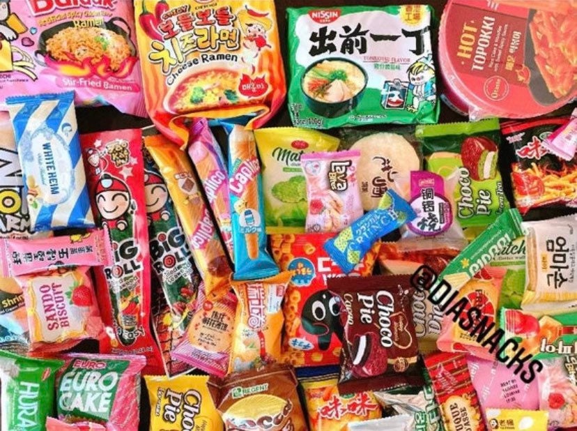 Exotic Snacks + drinks, Japanese Snacks, Asian Snacks, Worldwide Snacks, Holidays, Valentines , Birthday, Ramen, Soda, Mochi